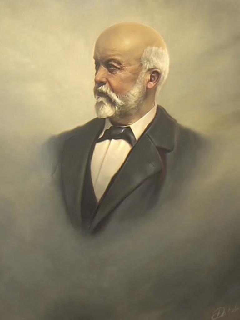 Gottlieb Daimler Painting Oil on Canvas Size: 120x100 cm Private Collection 